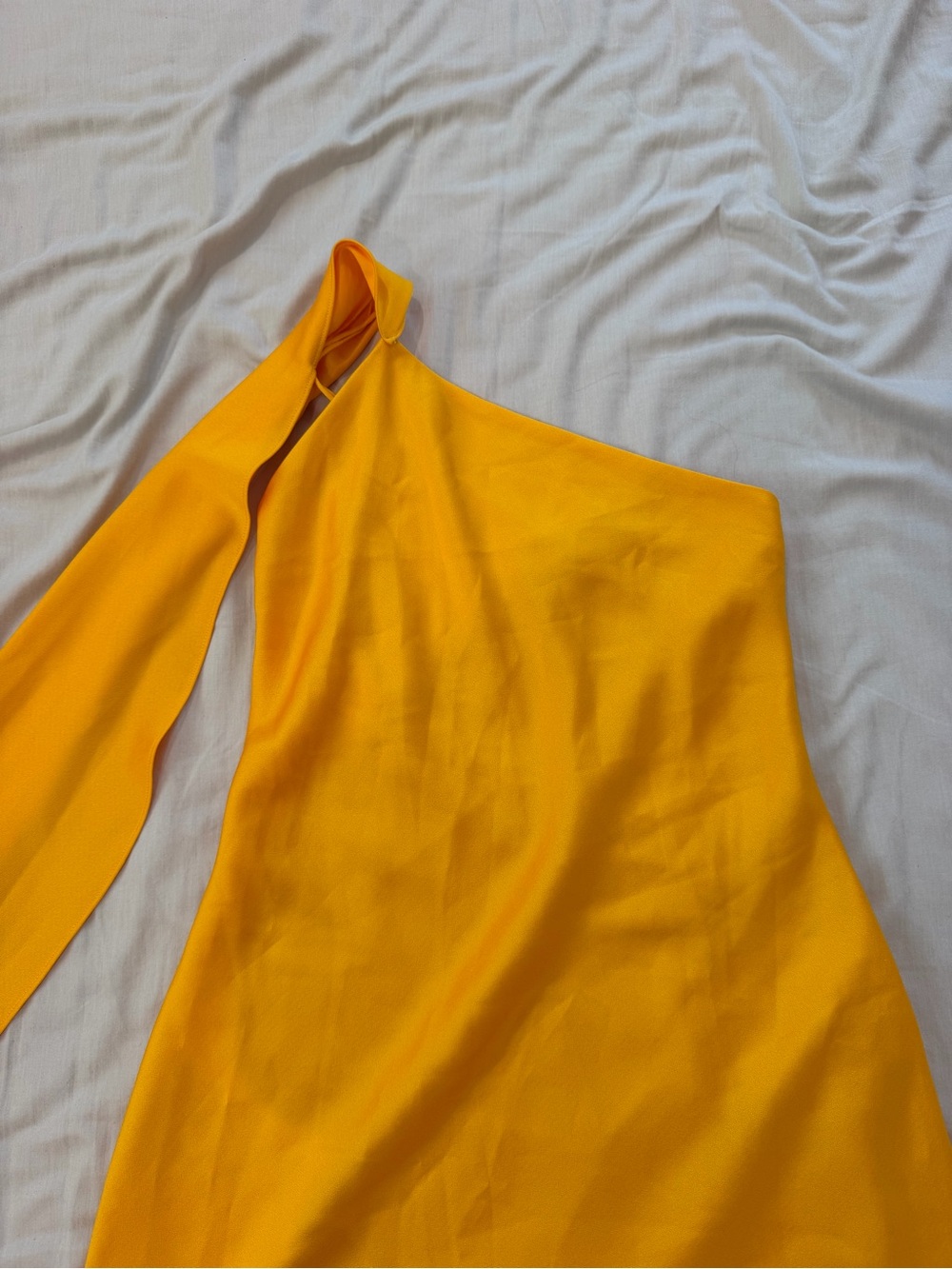 ANTONIO MELANI One-Shoulder Bright Yellow Dress